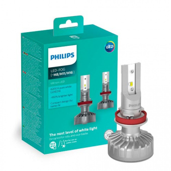   H8\11\16 Philips X-treme Ultinon LED Fog White 6200K +160%