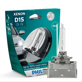 Ксеноновая лампа D1S Philips X-treme Vision +150% 85415XV2S1 (4800 К)