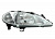 Renault Megane 03/99-08/02 Головная (основная) Блок-Фара (под лампу H4; Электрокорректор) прав.