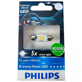 ������������ ����� SV8,5 Philips X-treme Vision LED 12V 4000K (38��)