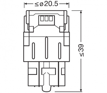    W21/5W Osram 12V-LED (W3*16q) White (7515DWP-02B)