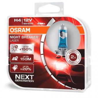   H4 Osram Night Breaker Laser DuoBox 64193NL-HCB